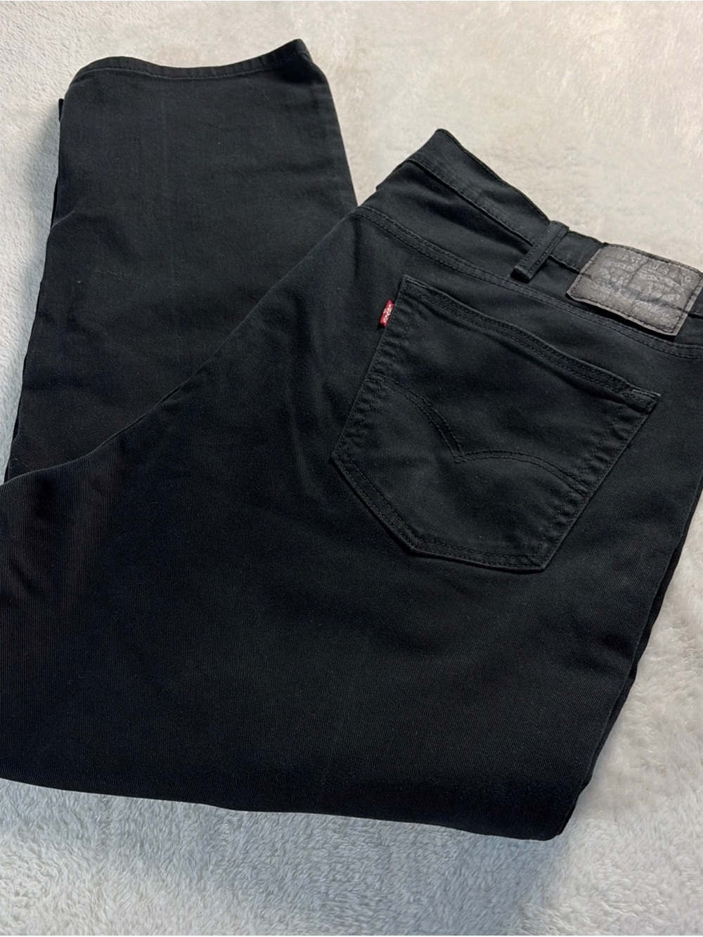 Levi’s 541 Mens Black Jeans 42X30 Athletic Taper Dark Wash Stretch